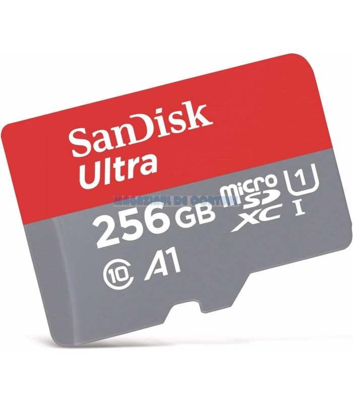 Card de memorie SanDisk Ultra microSDXC, 256GB, 150MB/s, A1, Class 10, UHS-I, SD Adapter