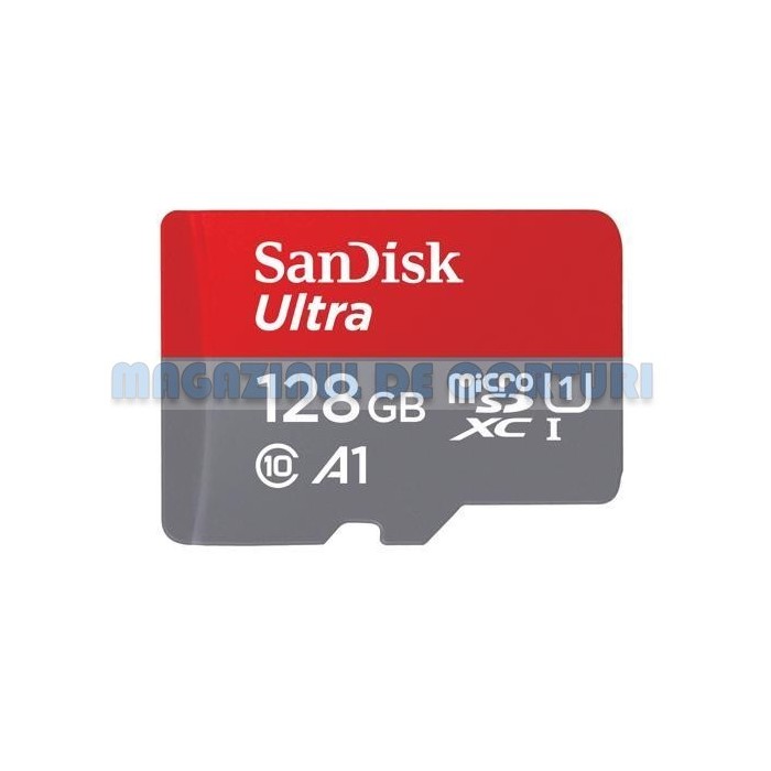 Card de memorie SanDisk Ultra microSDXC, 128GB,140MB/s, A1, Class 10, UHS-I, SD Adapter