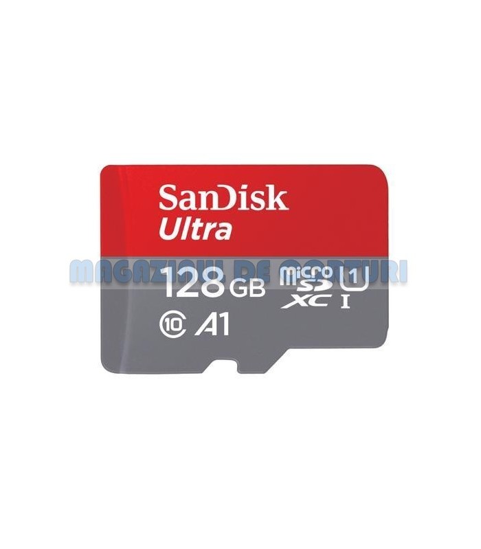 Card de memorie SanDisk Ultra microSDXC, 128GB,140MB/s, A1, Class 10, UHS-I, SD Adapter
